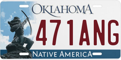 OK license plate 471ANG