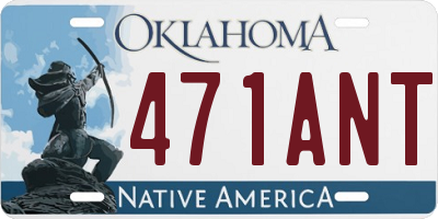 OK license plate 471ANT