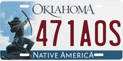 OK license plate 471AOS