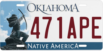 OK license plate 471APE