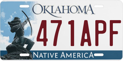OK license plate 471APF