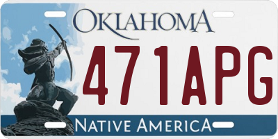 OK license plate 471APG