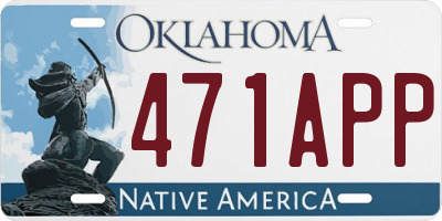 OK license plate 471APP