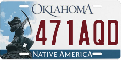 OK license plate 471AQD