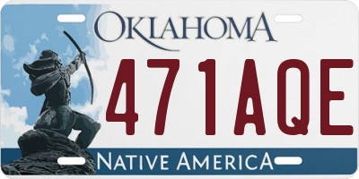 OK license plate 471AQE