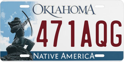 OK license plate 471AQG