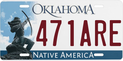 OK license plate 471ARE