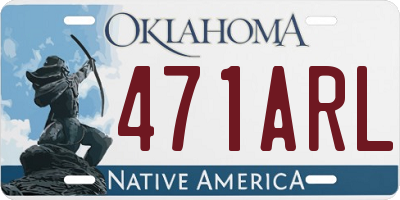 OK license plate 471ARL