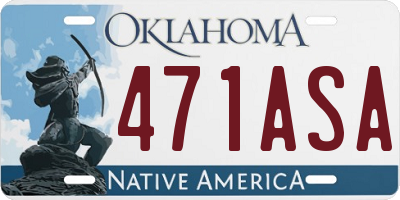 OK license plate 471ASA