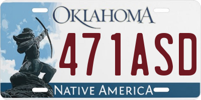 OK license plate 471ASD