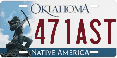 OK license plate 471AST