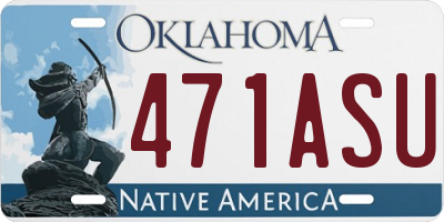 OK license plate 471ASU
