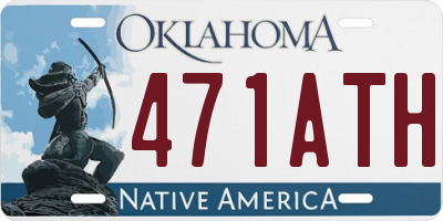 OK license plate 471ATH