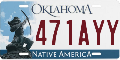 OK license plate 471AYY