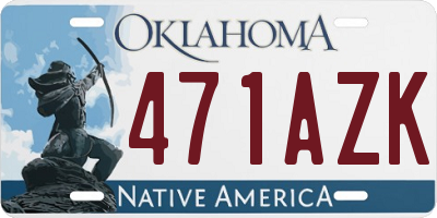 OK license plate 471AZK