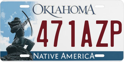 OK license plate 471AZP
