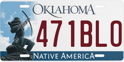 OK license plate 471BLO