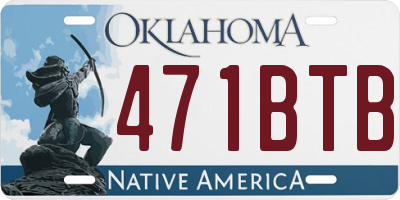 OK license plate 471BTB