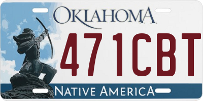 OK license plate 471CBT