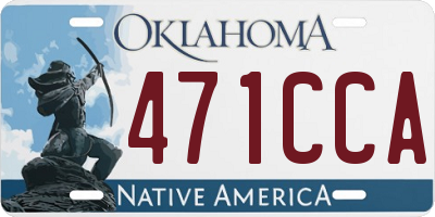OK license plate 471CCA
