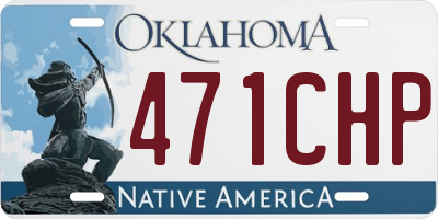 OK license plate 471CHP