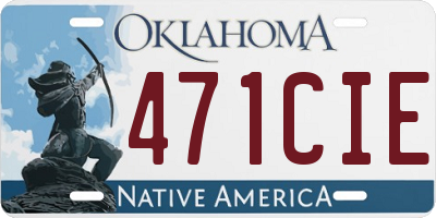 OK license plate 471CIE