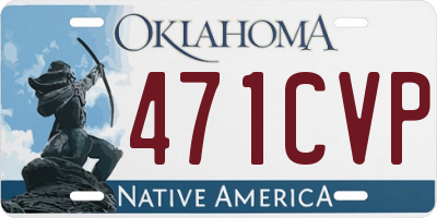 OK license plate 471CVP