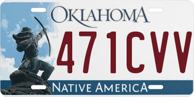 OK license plate 471CVV