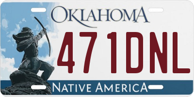 OK license plate 471DNL