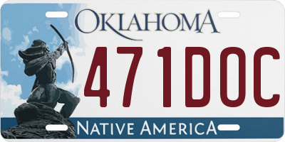 OK license plate 471DOC