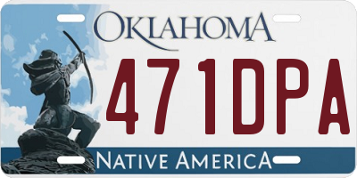 OK license plate 471DPA