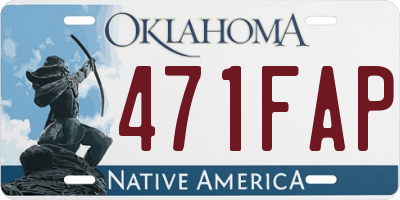 OK license plate 471FAP
