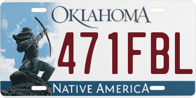 OK license plate 471FBL