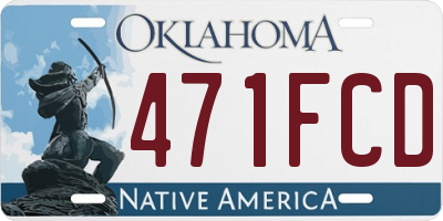 OK license plate 471FCD