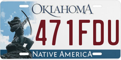 OK license plate 471FDU