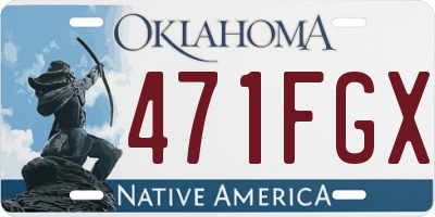 OK license plate 471FGX