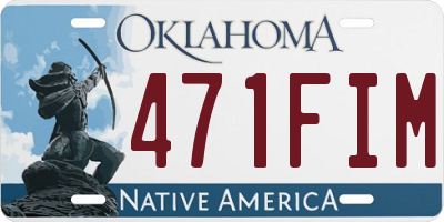OK license plate 471FIM