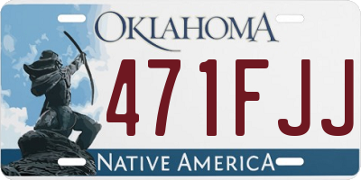 OK license plate 471FJJ