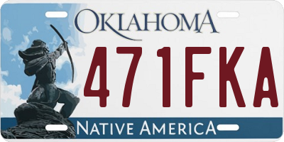 OK license plate 471FKA