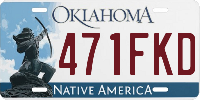 OK license plate 471FKD