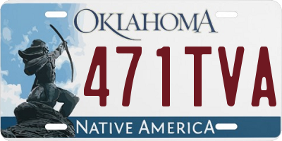 OK license plate 471TVA