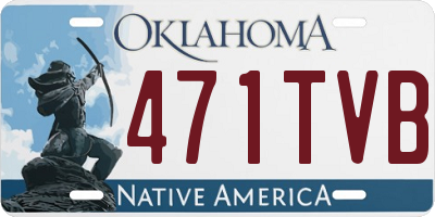 OK license plate 471TVB