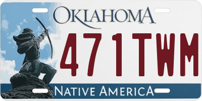 OK license plate 471TWM