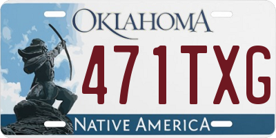 OK license plate 471TXG