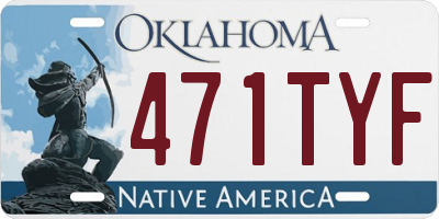 OK license plate 471TYF