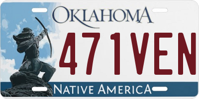 OK license plate 471VEN
