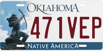 OK license plate 471VEP