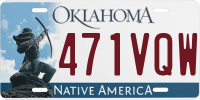OK license plate 471VQW