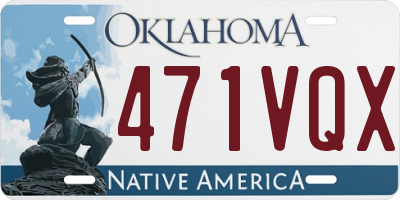 OK license plate 471VQX