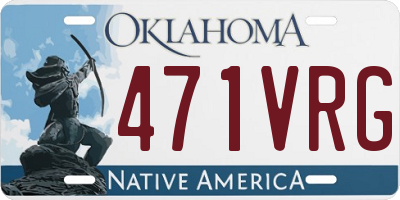 OK license plate 471VRG